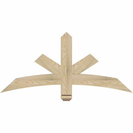 Ekena Millwork Alberta Rough Sawn Timber Gable Bracket, Douglas Fir, 48"W x 22"H x 2"D x 4"F, 11/12 Pitch GBW048X22X0204ALB00RDF